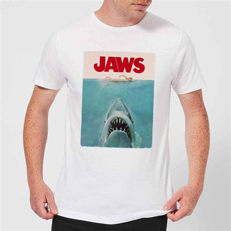 Jaws Classic Poster T Shirt White 4xl Shirts T Shirt Mens Tops