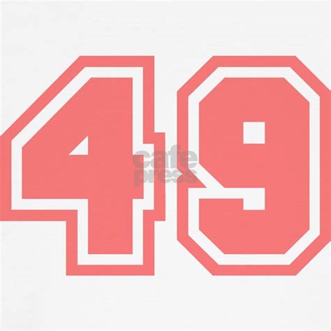Varsity Uniform Number 49 Pink Throw Pillow By Paul Cafepress