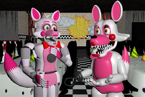 Mangle Meets Funtime Foxy By Clawort Animations On Deviantart