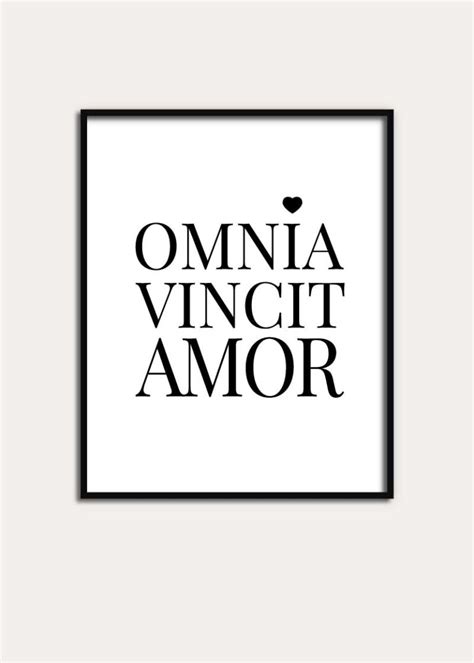 omnia vincit amor wall art chevron lemon