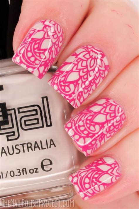 20 Fashionable Lace Nail Art Designs Styletic