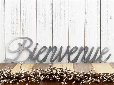 Bienvenue French Welcome Metal Wall Art | Welcome | Welcome Sign ...