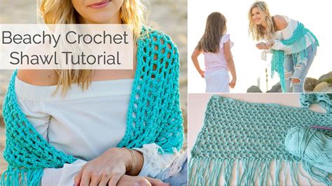 Beachy Crochet Shawl Tutorial - Beginner Friendly - YouTube