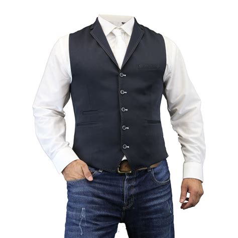 Mens Waistcoat Wool Mix Formal Herringbone Tweed Vest Button Sleeveless