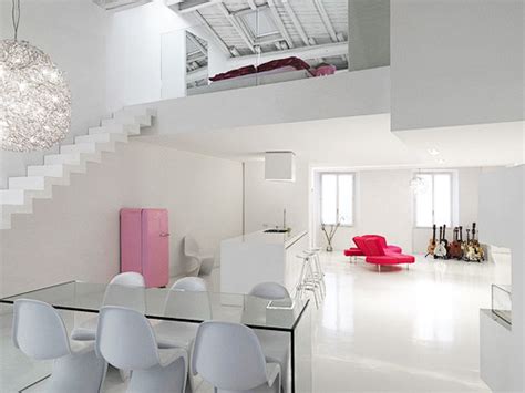 Minimalist And Modern Loft Interior Design In White Color Theme Digsdigs