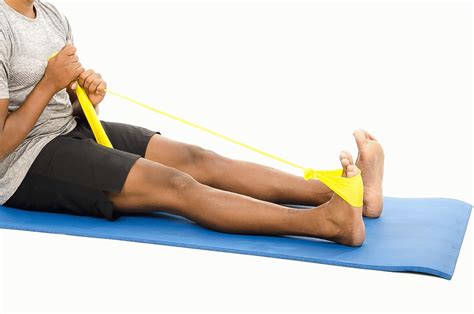 Theraband Plantarflexion With Knee Extended