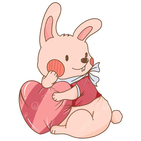Valentines Day Illustration Png Image Valentines Day Cute Rabbit