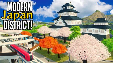 How To Design A Modern Japanese District In Cities Skylines Youtube