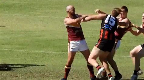 Afl 2022 News Fight Punch Video From River Murray Football League Meningie Player Suspended
