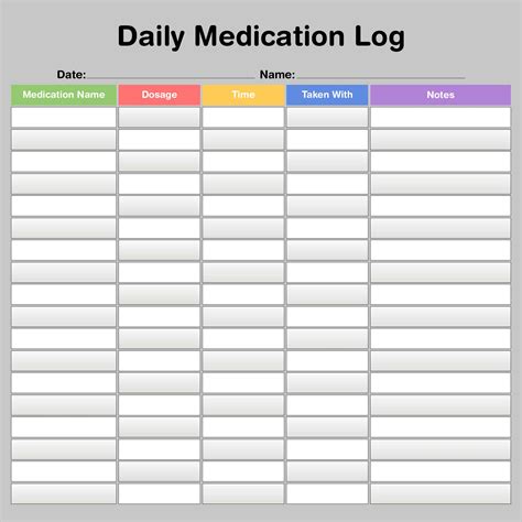 10 Best Free Printable Daily Medication Log Pdf For Free At Printablee