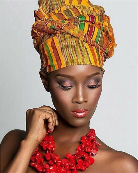 Chunky Jewellery Featuring An Oversized Head Wrap Is Divine Africanprint Chunkyjewellery