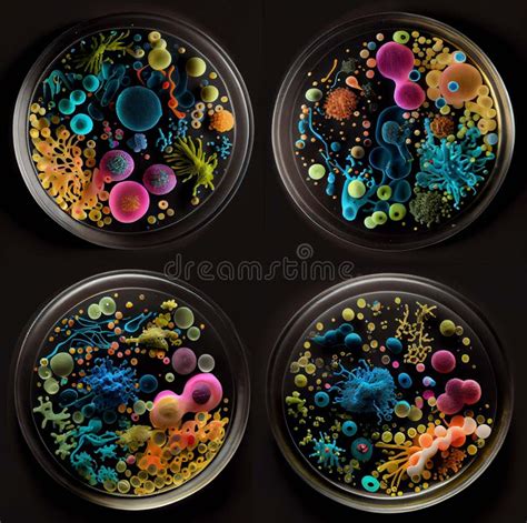 Growth Bacteria Colonies Petri Dish Stock Illustrations 59 Growth