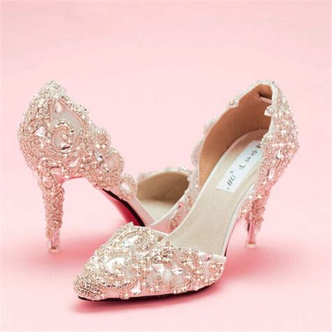 Sparkling Appliques Crystal Wedding Shoes Luxury Bridal Shoes
