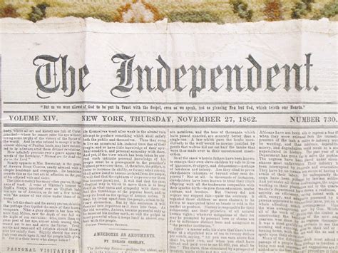 1862 Civil War Newspaper The Independent Battle Reports Edited By