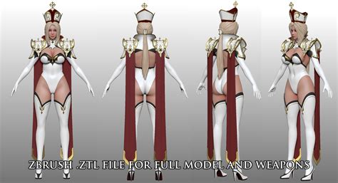 3d Model High Priestess Game Ready Vr Ar Low Poly Rigged Cgtrader
