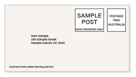 sample post australia post