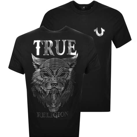 True Religion Wolf T Shirt Black Truereligion Cloth True Religion