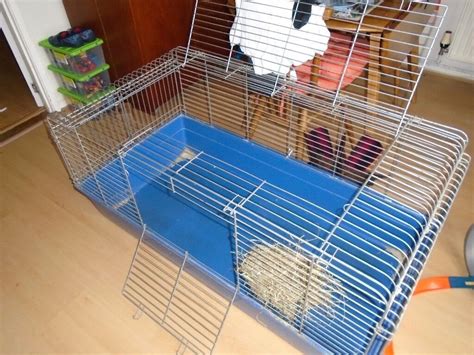 Sold Large Metal Plastic Base Indoor Guinea Pigrabbit Cage In