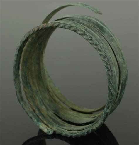 fabulous ancient bronze age spiral armlet 9th 7th century bc 809 trinity antiques