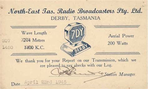 7dy derby north east tasmania radio heritage foundation