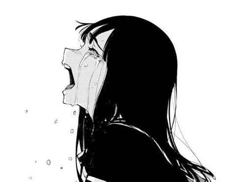Dessin De Manga Qui Pleure Manga Fille Triste Noir Et Blanc