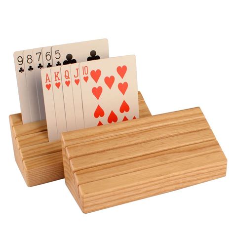 They're so cute and surprisingly easy to make! Solid Beechwood Wooden Playing Card Holder - Set of 2 ...