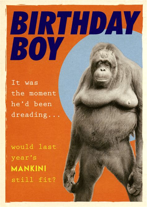 Birthday Card Birthday Boy Mankini Still Fit Happy Birthday