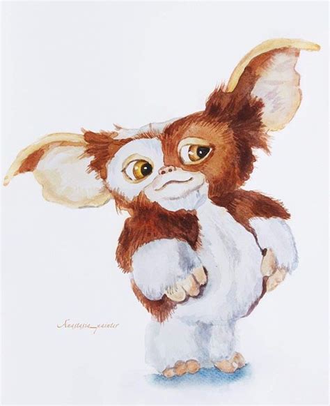 This Is A Closeup Of Gizmos Drawing The Famous Kind Mogwai From
