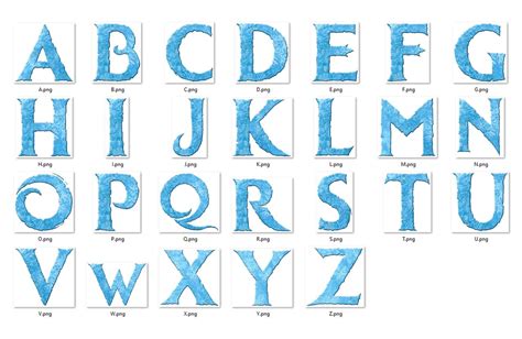 Frozen Alphabet Frozen Clipart Frozen Font Frozen Frozen Etsy