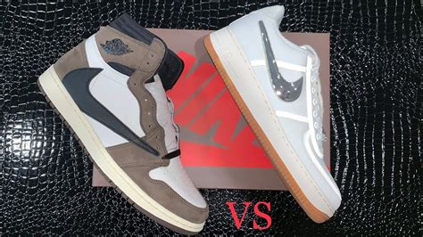 Comparison Travis Scott Air Jordan 1 Vs Nike Air Force 1 Which Is