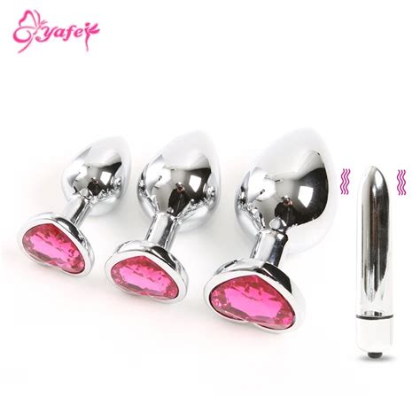 Metal Anal Plug Dildo Butt Anal Toys Beads Stimulator Stainless Steel Crystal Jewelry Smooth