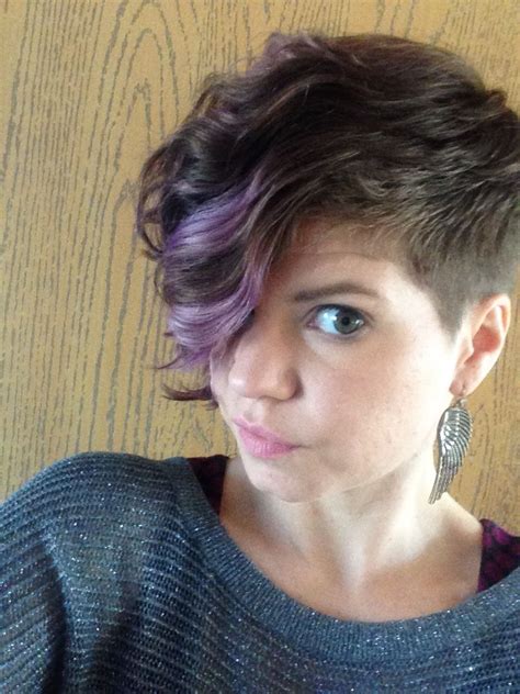 Here are the best ways to style short curly hair, and these celebrity looks are proof! Asymmetrical undercut with purple / curly hair in 2019 | Short hair styles, Curly hair styles ...