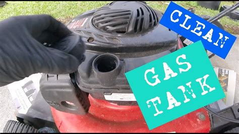 The original pump went into a clean tank, so to ensure the same level of performance. How to Clean a Lawn Mower Gas Tank!! - YouTube