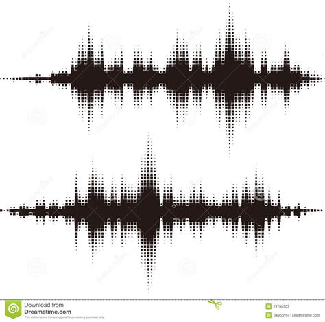 Halftone square vector elements.Vector sound waves | Sound wave tattoo, Sound art, Sound waves