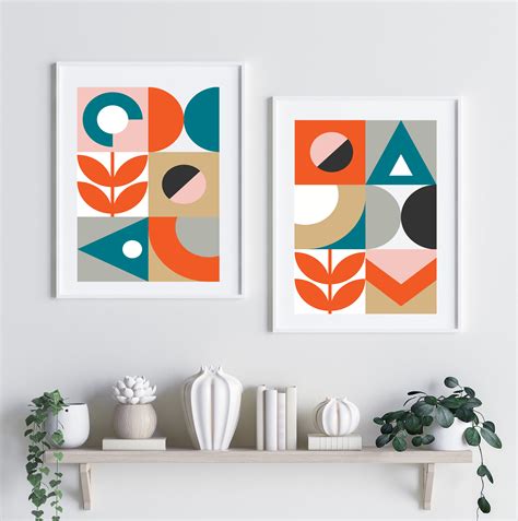 Mid Century Modern Prints Mid Century Wall Art Mid Century Etsy