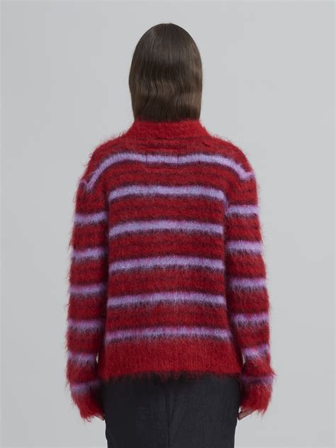 Striped Brushed Mohair Sweater Marni