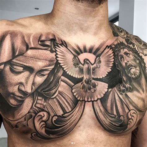 Catholic Chest Tattoos For Men Best Tattoo Ideas