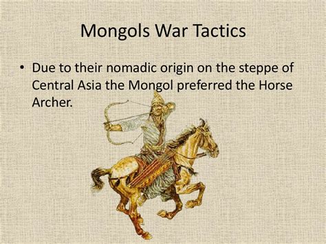 mongol war tactics weapons and