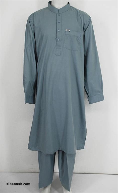 Mens Solid Color Salwar Kameez No Embroidery Me458 Alhannah Islamic Clothing