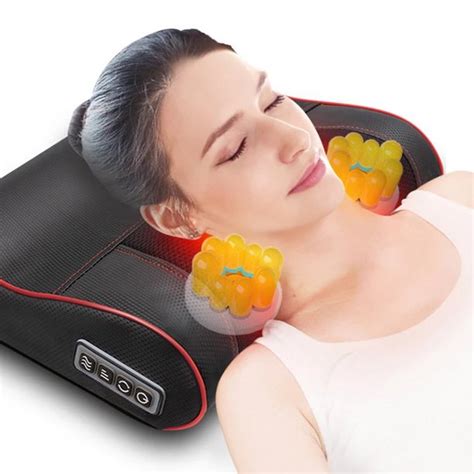 Novashion Shiatsu Massage Pillow Back Neck Massager Kneading With Heat