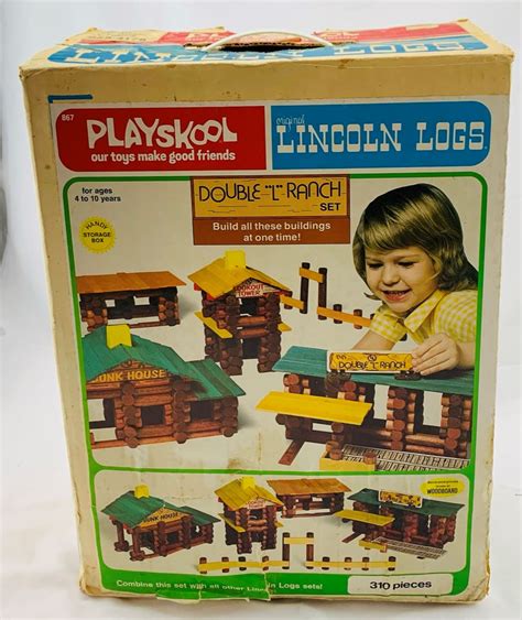 Lincoln Logs Double L Ranch Set Playskool Complete Great Condi