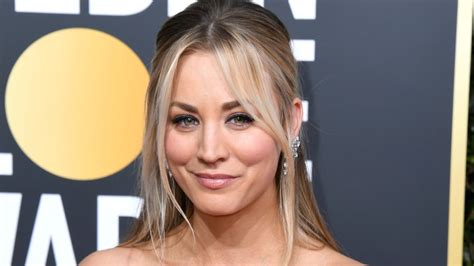 Kaley Cuoco Highlights Endlessly Toned Legs In Low Cut Red Dress For Incredible New Venture Hello