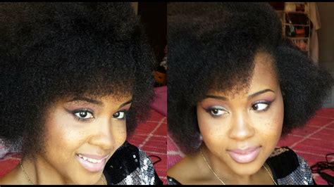 How To Natural Hairstyle Blowout Afro On Natural Hair Natural Hair