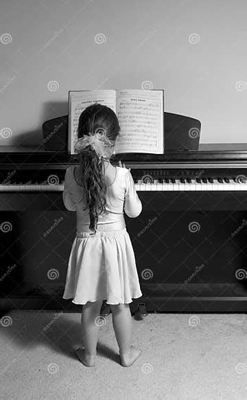 Girl Playing Piano Stock Photo Image Of Dress Beginnings 1728868