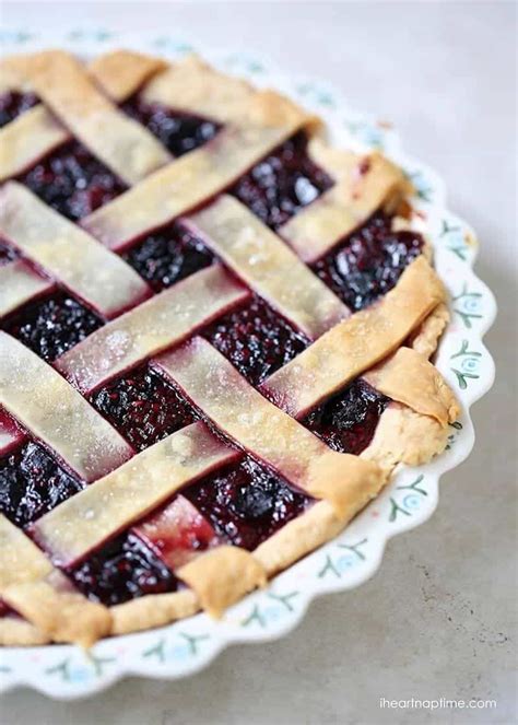 It's a cross between a pie and a cobbler! Razzleberry pie - I Heart Nap Time