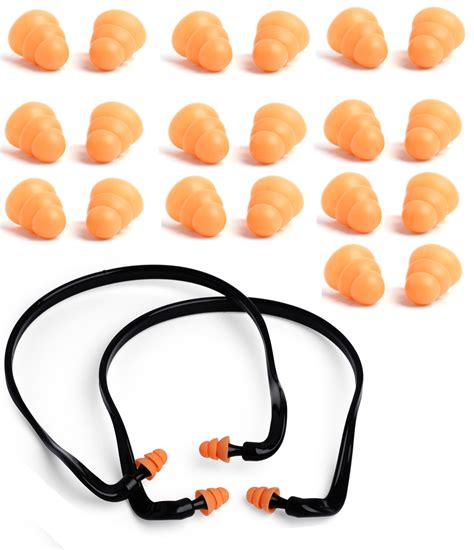 10 Pairs Banded Silicone Reusable Washable Ear Plugs