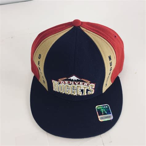 Nwt Nba Denver Nuggets Black Tan And Red Wnuggets Patch Fitted Hat
