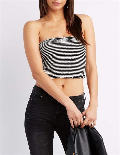 Striped Tub Cropped Top Tops Top Outfits Crop Tops