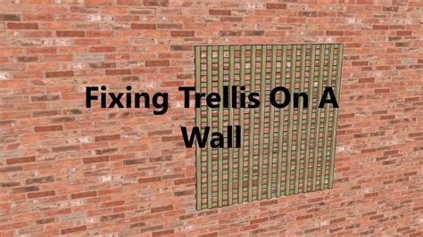 How to build a trellis (video) tools & materials. Fixing trellis on a wall - YouTube