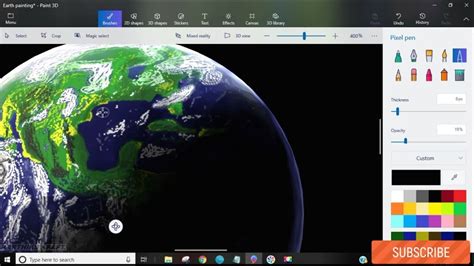How To Draw Earth In Ms Paint 3d Draw Planet Earth Earth Drawing